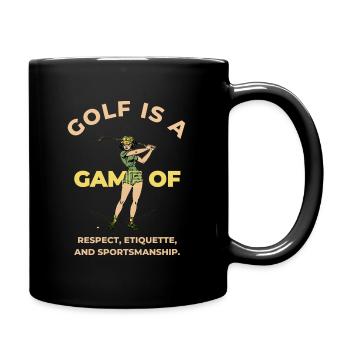 Golf is a game of... - Full Color Mug - black - Right