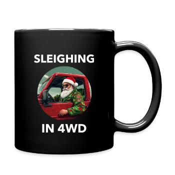 Sleighing in 4WD Camo Santa - Full Color Mug - black - Right