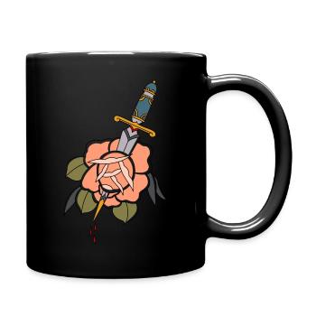 Rose Dagger - Full Color Mug - black - Right