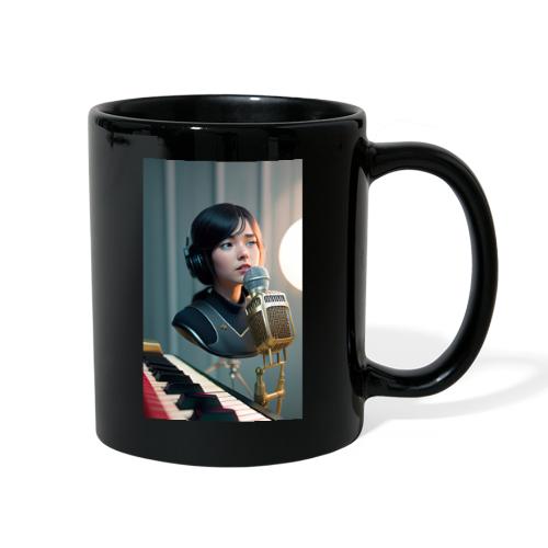 Cyber girl with piano sing - Full Color Mug