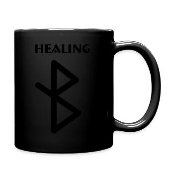 Healing Viking runes with text HEALING - Full Color Mug - black - Right