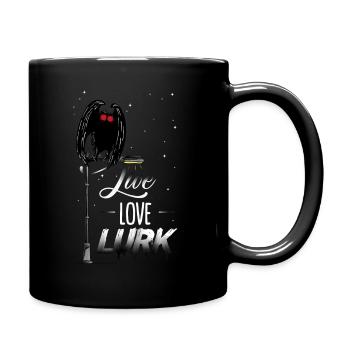 Live Love Lurk Mothman Cryptid - Full Color Mug - black - Right
