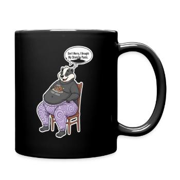 Stretchy Pants Badger Foodie - Full Color Mug - black - Right