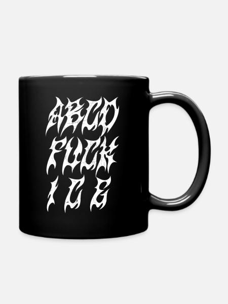 Fiery Abstract Flame Pattern - Full Color Mug - black