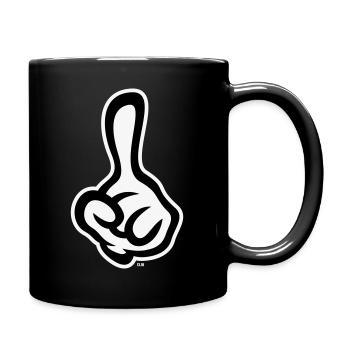 Raised Index Finger (Left Hand / NEG 2C) - Full Color Mug - black - Right