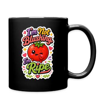I'm Not Blushing I'm Ripe Tomato - Full Color Mug - black - Right