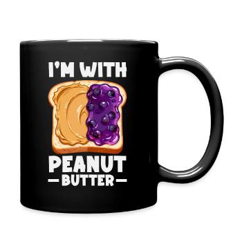 Cute Peanut Butter and Jelly Matching Friend - Full Color Mug - black - Right