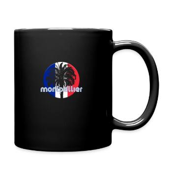 Montpellier France French Flag Palm Tree - Full Color Mug - black - Right
