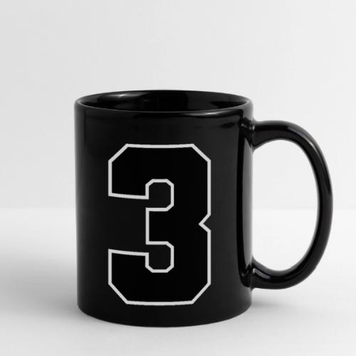 Varsity Number 3 Athletic Font - Full Color Mug
