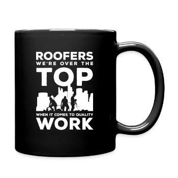 Roofing Carpenter Job House - Full Color Mug - black - Right