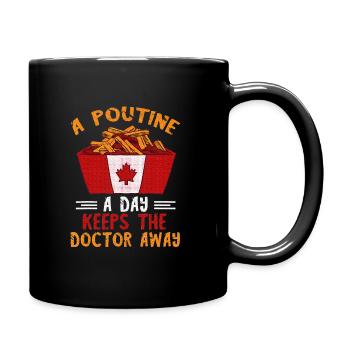 The Doctor Away Canadian French Fries - Full Color Mug - black - Right