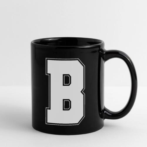 White Letter B – Varsity Alphabet Monogram - Full Color Mug