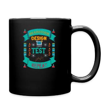 STEM Teacher Brainstorm Design Test Repeat - Full Color Mug - black - Right