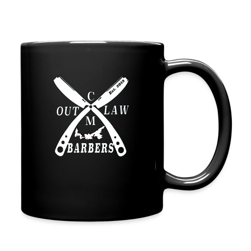 Outlaw Barbers Logo White - Full Color Mug