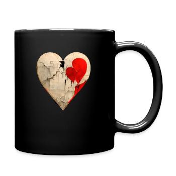 Broken Heart - Full Color Mug - black - Right