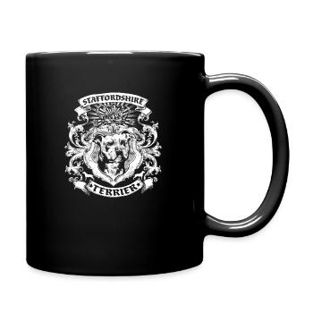 Staffordshire Terrier Crest - Full Color Mug - black - Right