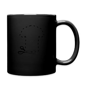 Pattern cut t shirt - Full Color Mug - black - Right