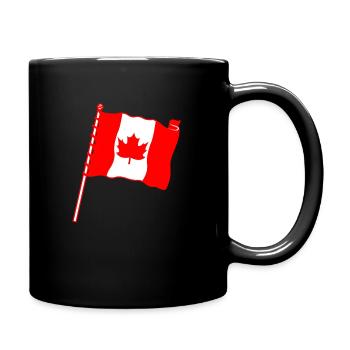 Flag Canada with maple leaf - Full Color Mug - black - Right