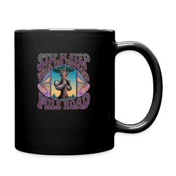 Sloth Step By Step - Full Color Mug - black - Right