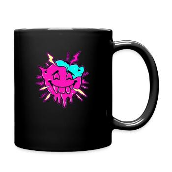 Melting Face Vaporwave Glitch Streetwear Art - Full Color Mug - black - Right