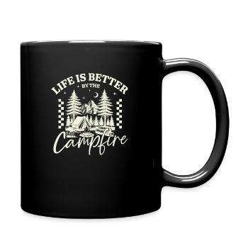 Camp Vacation Campfire - Full Color Mug - black - Right