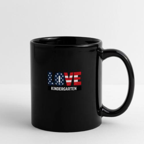 Love Kindergarten Patriotic Graduation - Full Color Mug