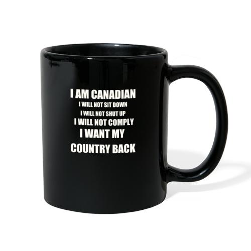 I am Canadian white text - Full Color Mug