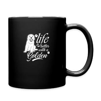 Golden Retriever - Full Color Mug - black - Right