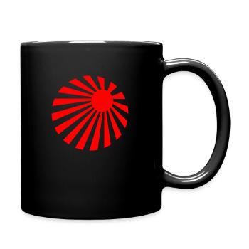 Martial arts japanese sun background - Full Color Mug - black - Right