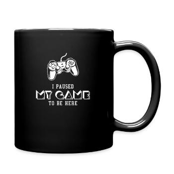 I paused my game - Full Color Mug - black - Right