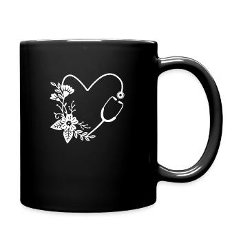 Cute stethoscope II - Full Color Mug - black - Right