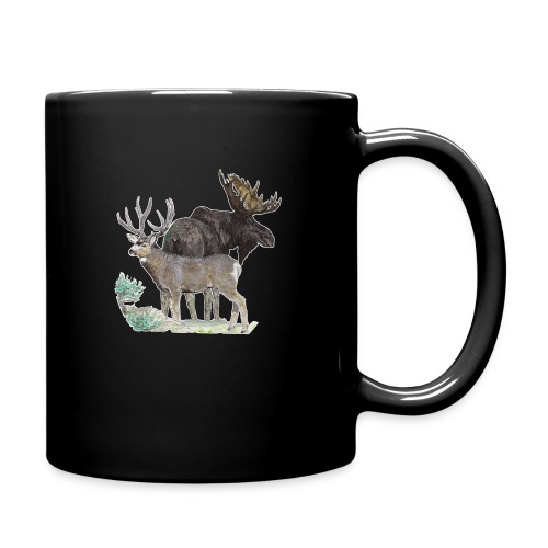 Bull moose and mule deer buck - Full Color Mug