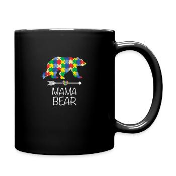 Mama Bear Autism Autism Mom T-Shirt - Full Color Mug - black - Right