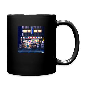 Japanese store at midnight vintage - Full Color Mug - black - Right