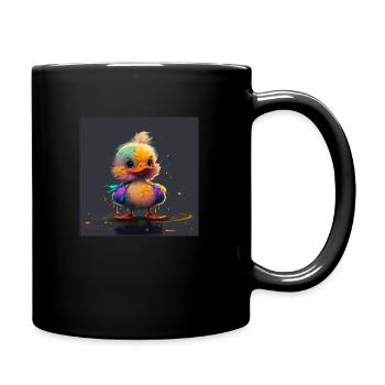 Ducky is a cute funny and playful little duck - Full Color Mug - black - Right