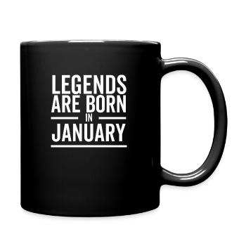 Legends Are Born in January - Full Color Mug - black - Right