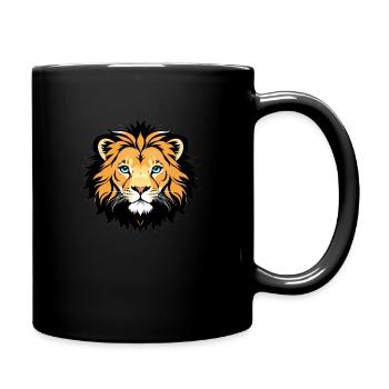 Royal Cartoon Lion - King of the Jungle 18 - Full Color Mug - black - Right