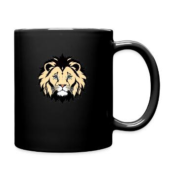 Royal Cartoon Lion - King of the Jungle 6 - Full Color Mug - black - Right