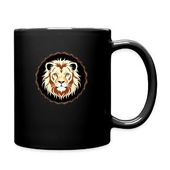 Royal Cartoon Lion - King of the Jungle 20 - Full Color Mug - black - Right