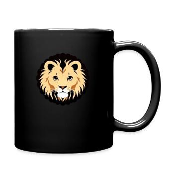 Royal Cartoon Lion - King of the Jungle 7 - Full Color Mug - black - Right