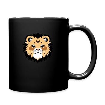 Royal Cartoon Lion - King of the Jungle 15 - Full Color Mug - black - Right