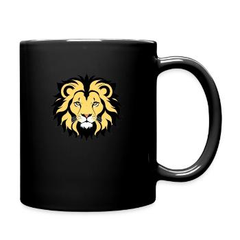 Royal Cartoon Lion - King of the Jungle 9 - Full Color Mug - black - Right