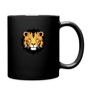 Royal Cartoon Lion - King of the Jungle 16 - Full Color Mug - black - Right