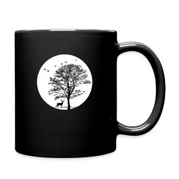 The small deer under the tree - Full Color Mug - black - Right