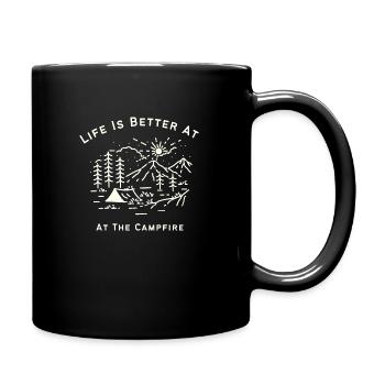 Life Is Better At The Campfire - Full Color Mug - black - Right