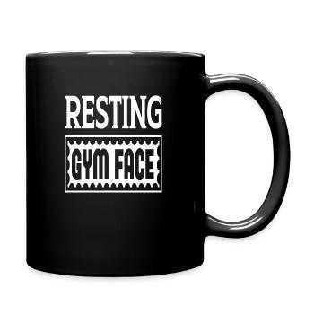 Resting Gym Face - Full Color Mug - black - Right