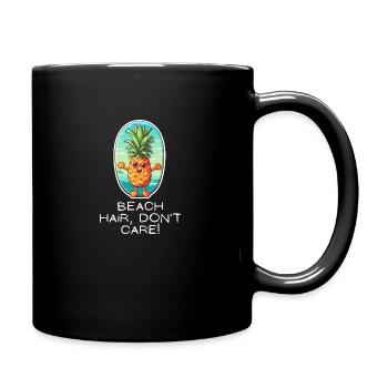 TropicPineapple Beachwear - Beach Hair, Don't Care - Full Color Mug - black - Right