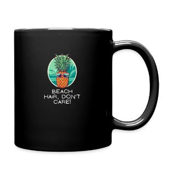 TropicPineapple Beachwear - Beach Hair, Don't Care - Full Color Mug - black - Right