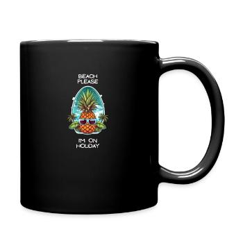 TropicPineapple Beachwear - Beach please - Full Color Mug - black - Right