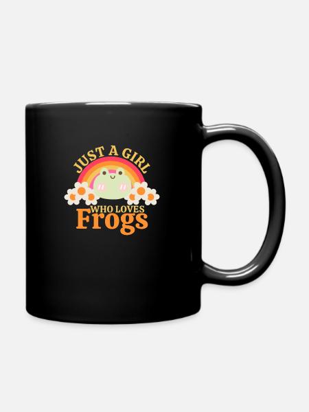 Just A Girl Who Loves Frogs - Full Color Mug - black